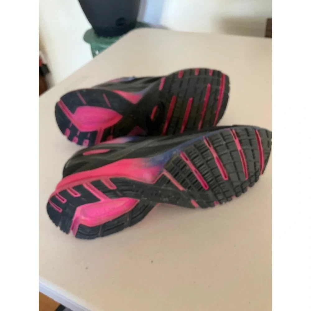 Brooks Launch 4 Running Shoes Womens 9 Black Pink Blue Iridescent 1202341B011